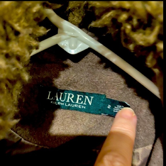 EUC Lauren by Ralph Lauren Wool Winter Coat Sz 2 faux fur collar double breast - Picture 3 of 3